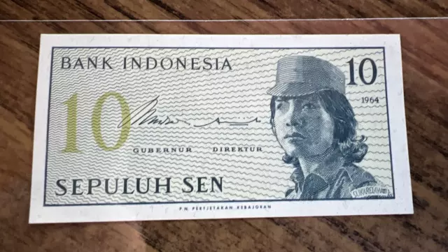 1964 - Bank Of Indonesia - 10 Sepuluh Sen