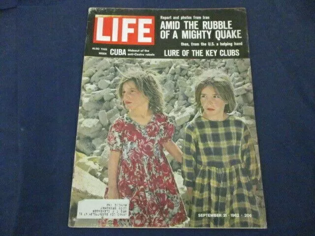 Vintage LIFE Magazine September 21, 1962 Iran Earthquake Young Girl Survivors