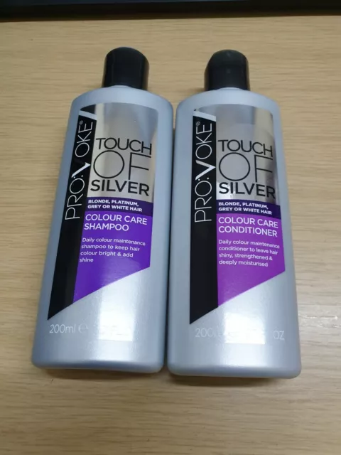 1 x Pro-Voke Touch of Silver Shampoo 200ml & 1 X Conditioner 200ml NUR £8,49