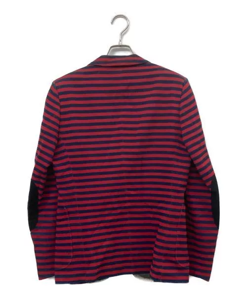 COMME DES GARCONS Junya Watanabe Ad2010 Elbow Patch Striped Jacket $194 ...