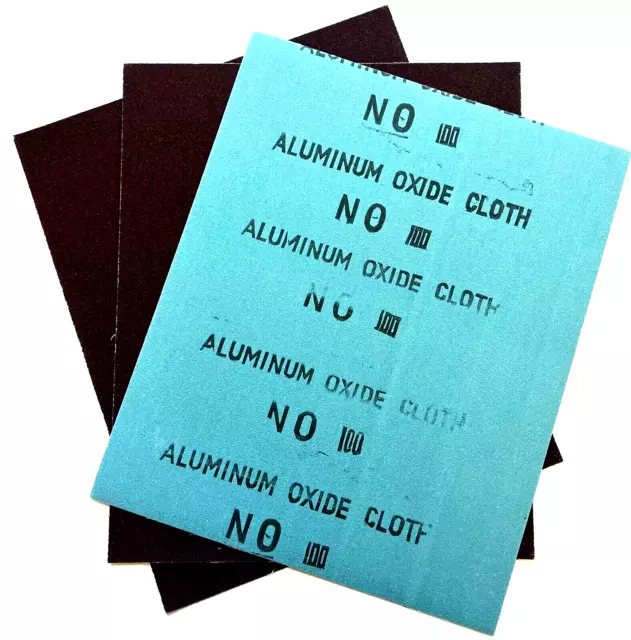9 x 11" ABRASIVE SANDPAPER SHEETS - 100 GRIT - ALUMINUM OXIDE -PACK OF 50 SHEETS