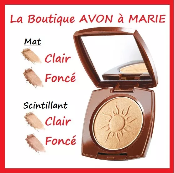 POUDRE BRONZANTE SOLEIL Ambré pour visage AVON GLOW: Effet Bonne mine Garanti