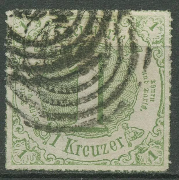 Thurn und Taxis 1866 1 Kreuzer 51 a gestempelt, dünne Stelle