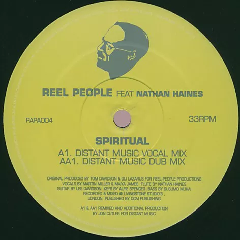 Reel People - Spiritual Jon Cutler Remix - Used Vinyl Record 12 - J7435z