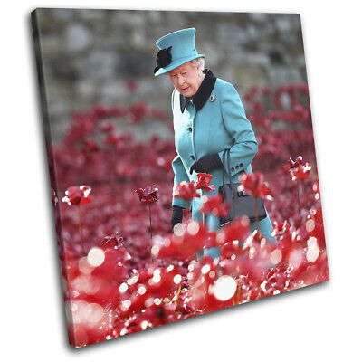 Tower of London Remembers Poppies War City SINGLE CANVAS WALL ART Picture Print