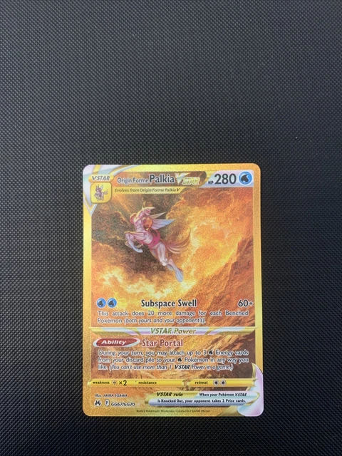 ORIGIN FORME PALKIA VSTAR (GG67/GG70) (Secret) Crown Zenith - Pokemon ...