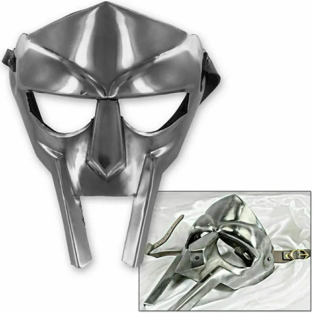 Mf Doom Super Gladiator Face Mask Helmet Hand Forged Sca Larp Helmet Roman Armor