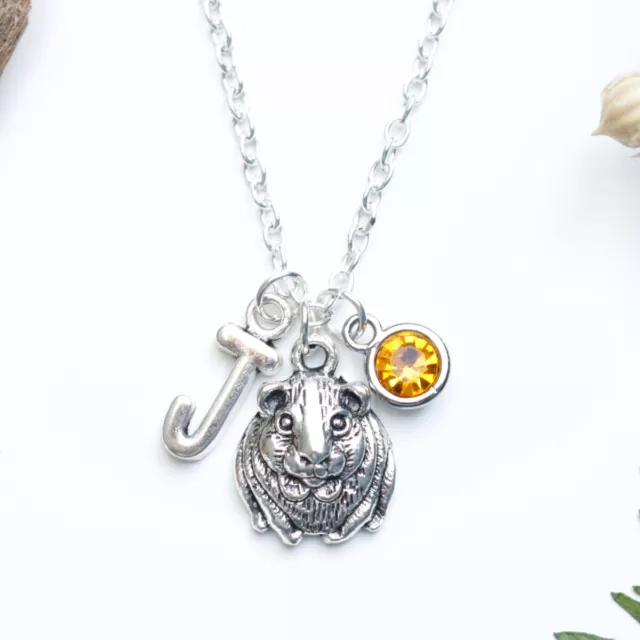 Guinea Pig Personalised Necklace - Animal Jewellery. Hamster Necklace. Pet Lover
