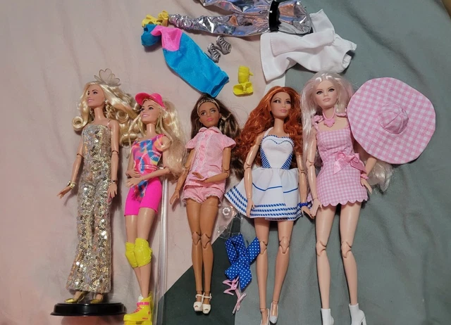 BARBIE MOVIE DOLL Bundle Margot Robbie Barbie And Fashion Packs £144.00