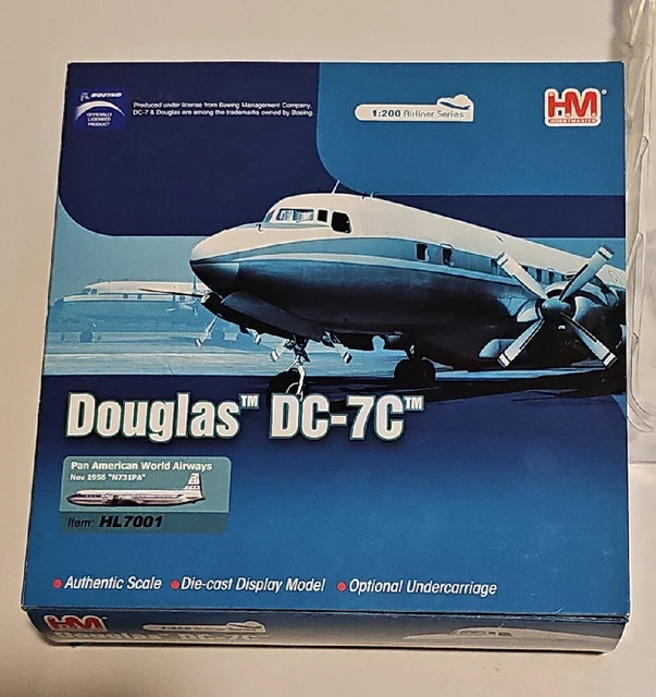 Avion Miniature CIJ Douglas DC7 – 1963, N°1/11, Métal, Made In France, Rare