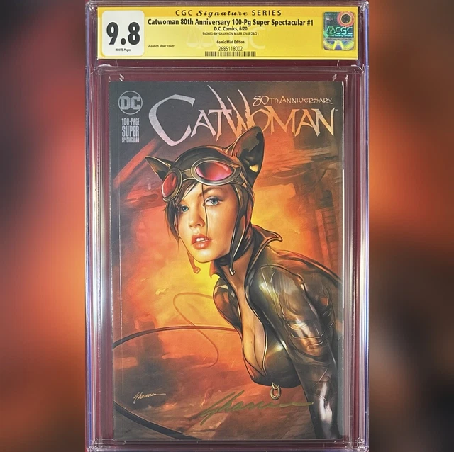 Catwoman 80Th Anniversary #1 Variant Cover Cgc 9.8 Ss Signed By Shannon Maer