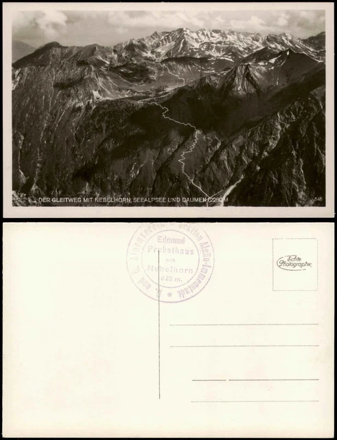 Postkarte Oberstdorf Allgäu STEMPEL Zeltlager HJ 20.08.1936 gel_16