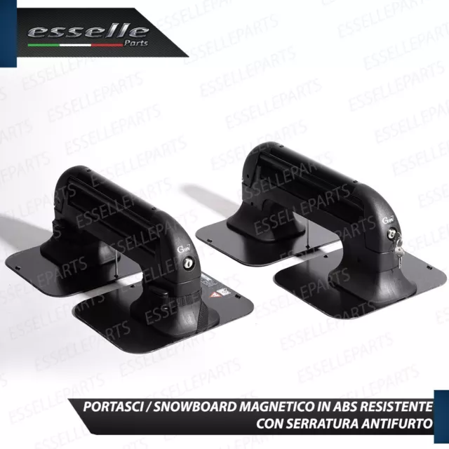 Portasci Porta Sci Porta Snowboard Magnetici Con Serratura Per Ford Ranger Iv 3