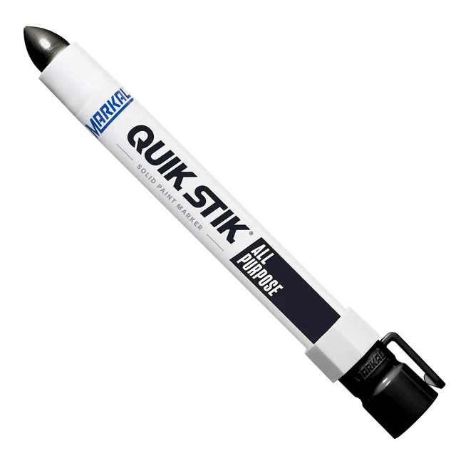 Markal 61050 Quik Stik Twist Long-Lasting Solid Paint Marker Black Pack of 12