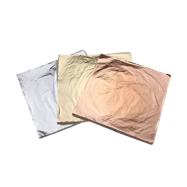 300 Pcs Feuille D'or Papier D'aluminium Doré Pour L'artisanat
