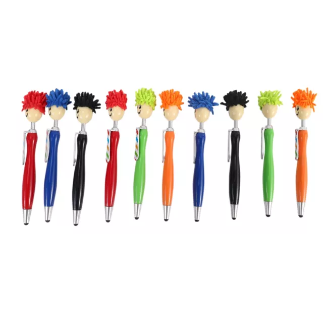 10 Pieces Mop Topper Pens Screen Cleaner Stylus Pens 3-In-1 Stylus Pen8148