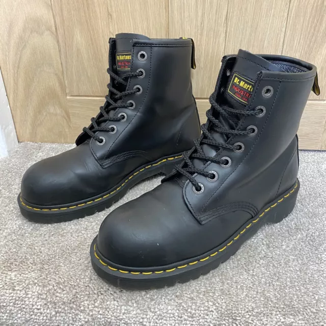 Stivali da lavoro Dr Martens in pelle industriale punta in acciaio taglia UK 9 EU 43