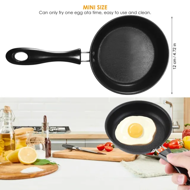Easy Mini Frying Pan 12cm Non-Stick Coated Omelette Induction Easy Clean 1 Egg