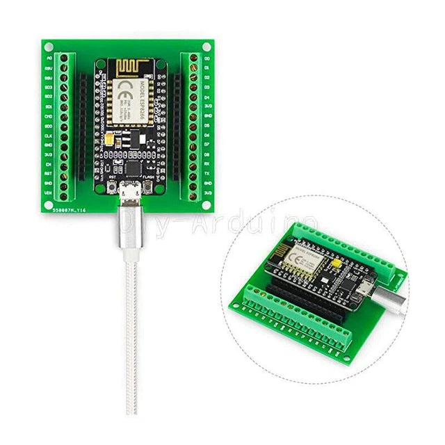 2 Pezzi Scheda Di Sviluppo ESP8266 NodeMCU Con USB-C E Modulo WLAN ESP8266-12F CH340G