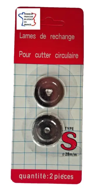 DAFA,OLFA ; 28 mm; 2 LAMES de RECHANGE pour CUTTER CIRCULAIRE,ROTATIF,ROLLING /A