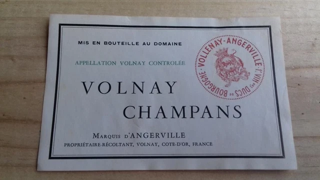 Bourgogne Etiquette + Collerette 1992 Volnay 1Er Cru Jf Coche Dury §26