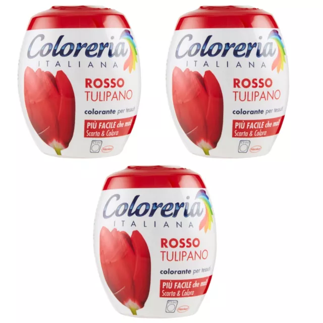 3PZ COLORERIA ITALIANA Colorante per tessuti in polvere Rosso Tulipano  350gr EUR 24,90 - PicClick IT