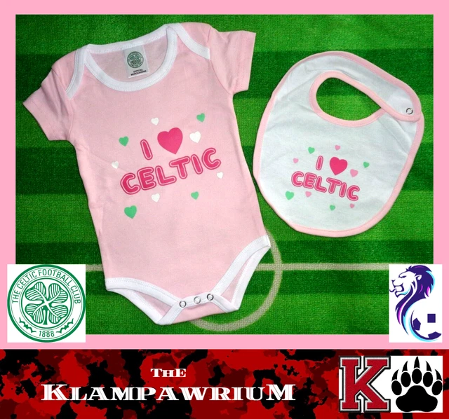 ⚽️CELTIC FC⚽️Ufficiale⚽️Baby Girls I Love CFC GILET & SET PETTORALE⚽️Neonato⚽️Nuovo⚽️07⚽️