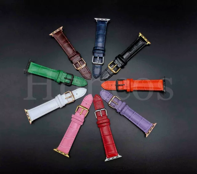 42/44/45/47/49 MM Genuine Leather Watch Band Strap fits for Apple iWatch 8 7 6 5 2