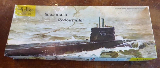 Maquette sous-marin : Collection historique : Starter Kit : U-Boot S/M Redoutable - Heller - Rue des Maquettes