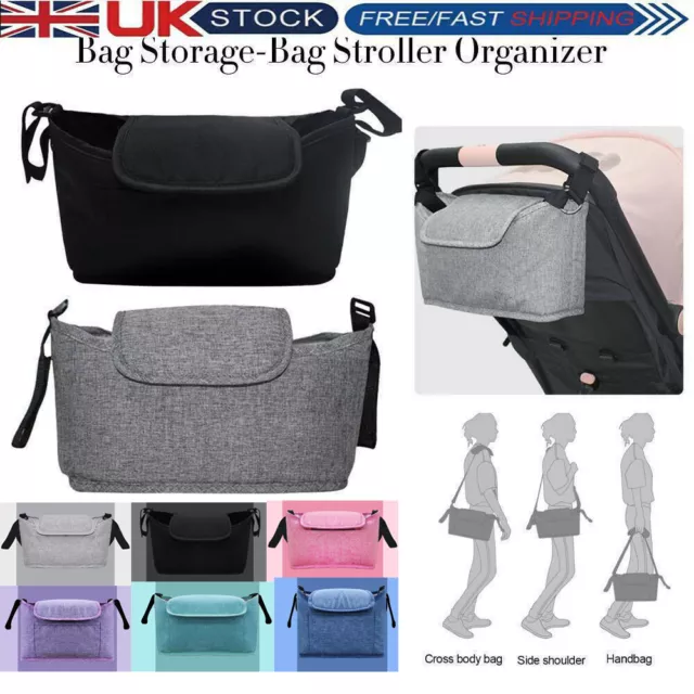 Baby Buggy Stroller Organiser Pram Pushchair Storage Bag Cup Holder  Mummy Bag