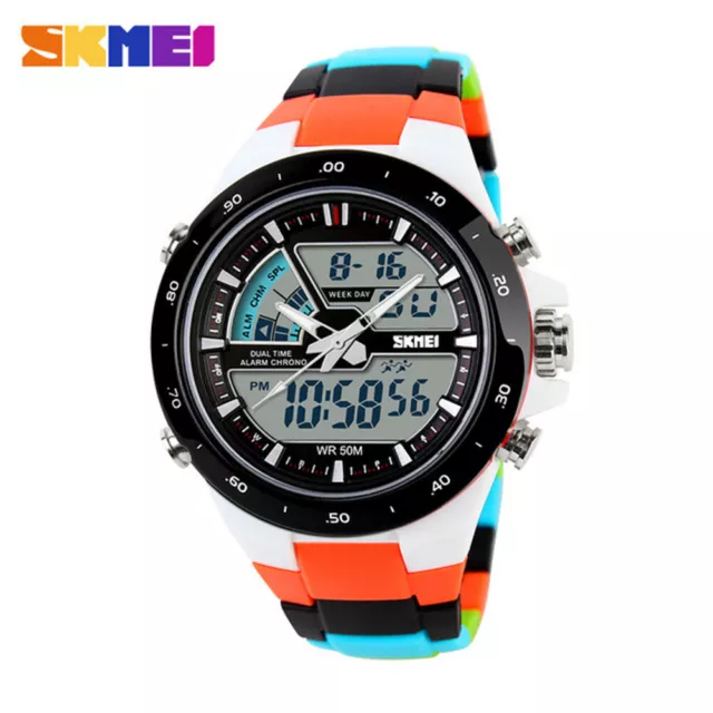 SKMEI Men Digital Sport Watches Fashion Student Boys Wristwatch LED Quartz Watch