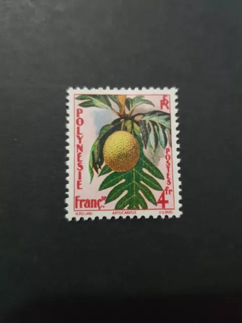 Timbre France Polynesie Française N°13 Neuf * Mh Flore 1960 Cote 5,70€