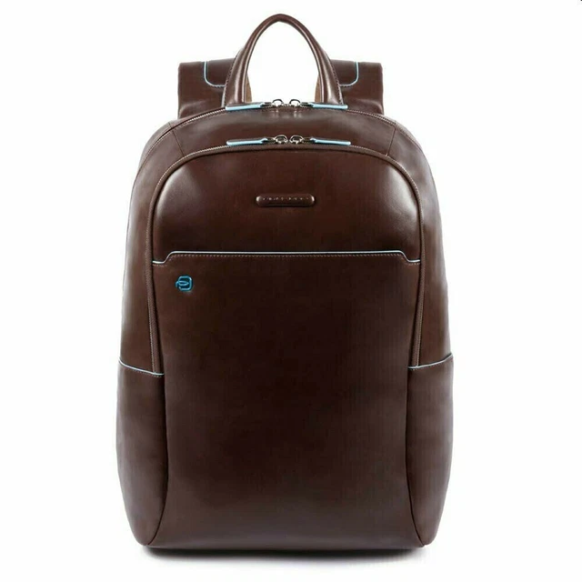 Piquadro Blue Square zaino grande porta pc 15,6", pelle mogano marrone CA4762B2.