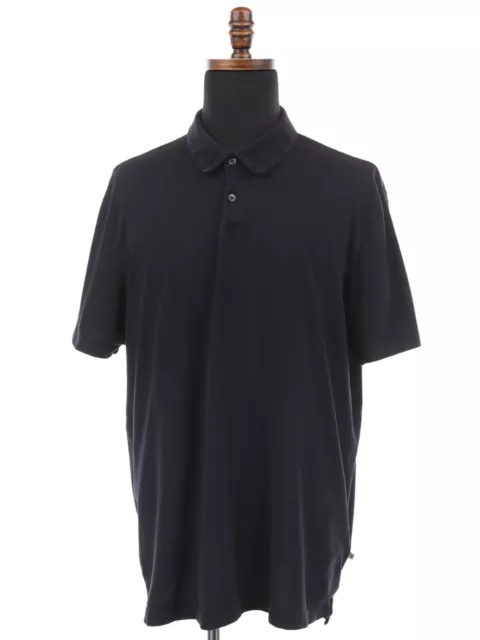 James Perse Standard Polo Shirt Men's Size 5 XXL Black Supima Cotton USA