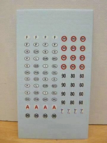 Alemand Plaques immatriculations Euro 1/43 pour Décalques PI8