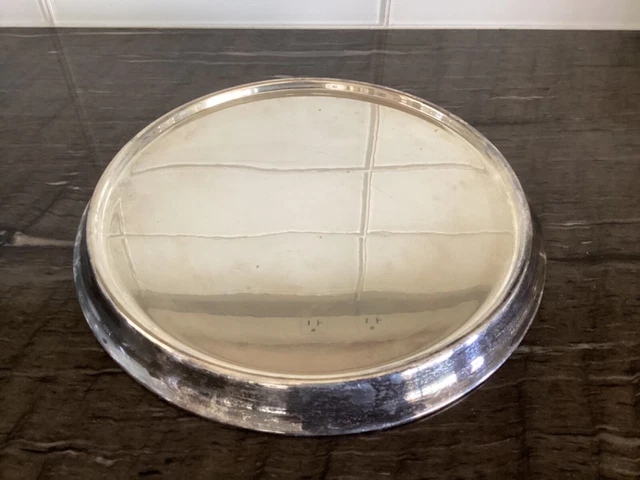 Pottery Barn Silver Plated Heavy Tray Cloche Holder