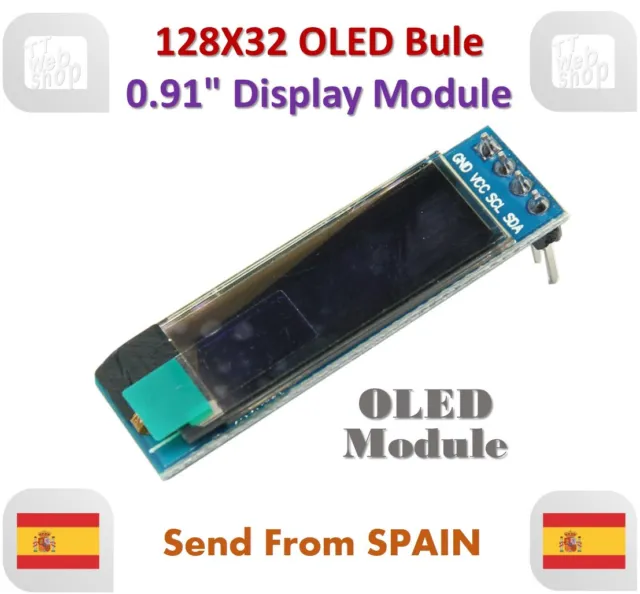0.91 Inch Blue 128X32 OLED LCD LED Display Module