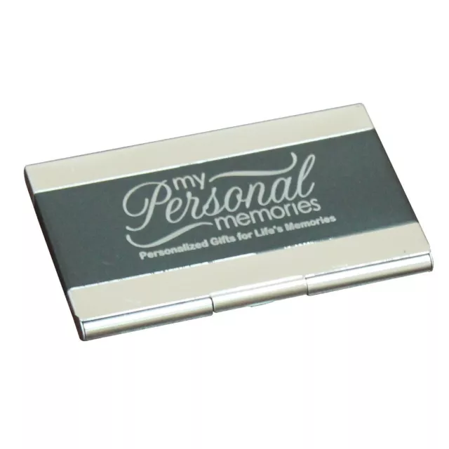 Engraved Black Business Card Case Holder - Custom Personalized Business Gift