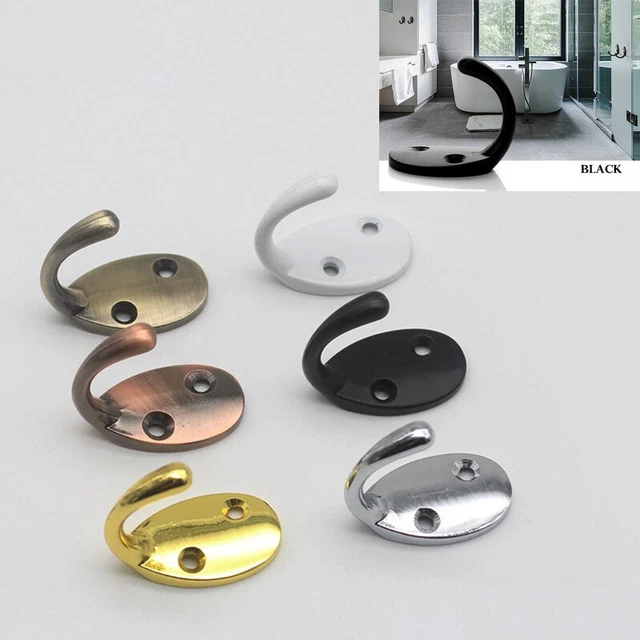 2/10Pc Zinc Alloy Coat Hook Vintage Wall Door Closet Hat Clothes Bathroom Hanger