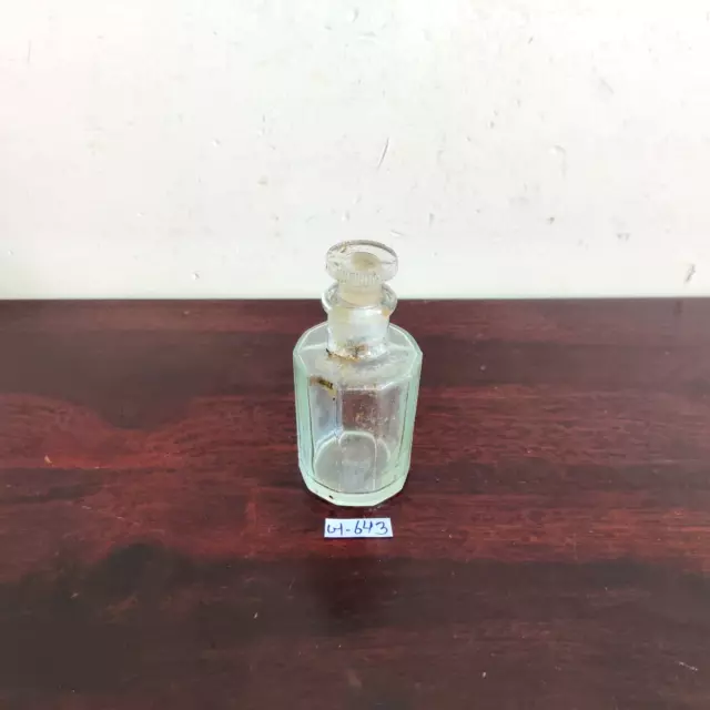 1930s Vintage Old Clear Glass Perfume Bottle Rare Decorative Props G643