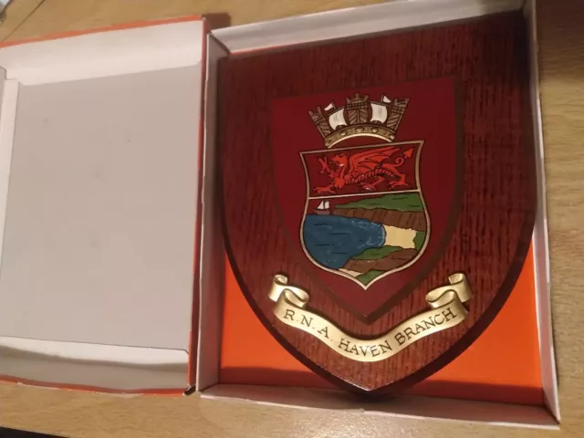 Royal Naval Association R.N.A. Haven Branch Pembrokeshire Heraldic Shield Plaque