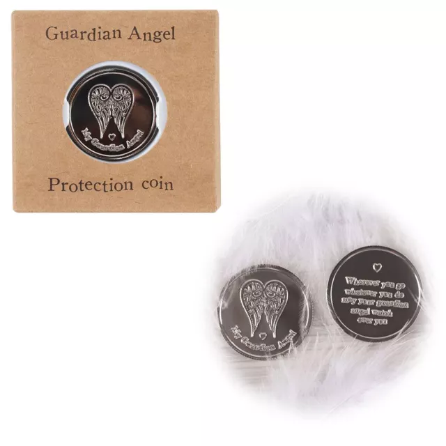 Pièce de protection de l'ange gardien souvenir cadeau attentionné