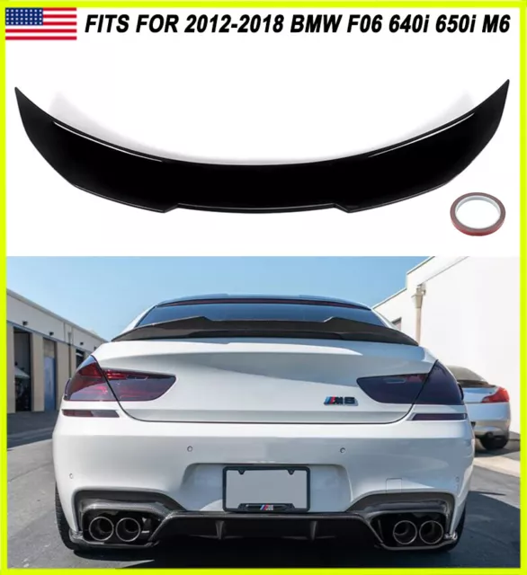 For 2012-18 BMW F06 640i 650i M6 Gran Coupe Glossy Black Duckbill Trunk Spoiler