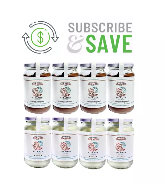 Subscribe & Save Sea Moss Gel X4 Jars every 4 weeks Organic Wildcrafted St Lucia