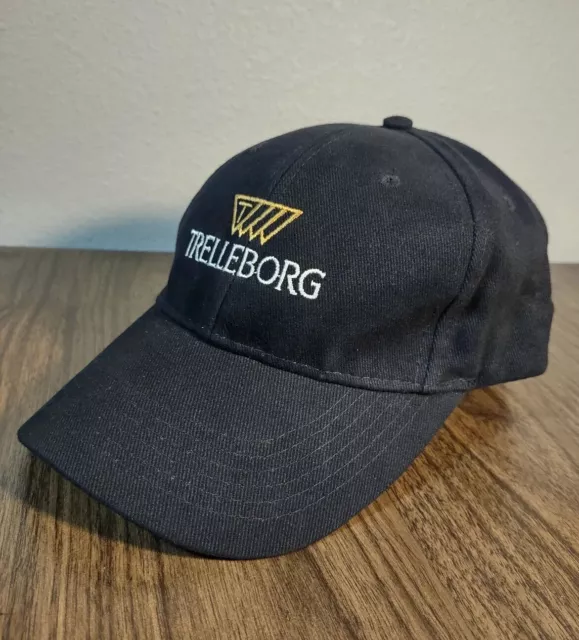 Trelleborg Hat Black Baseball Cap Buckle Strap Back Adjustable