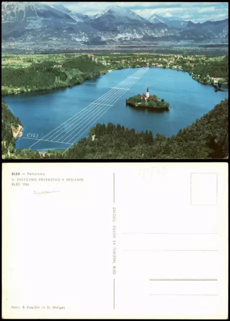 Postcard Bled Veldes Panorama 1966