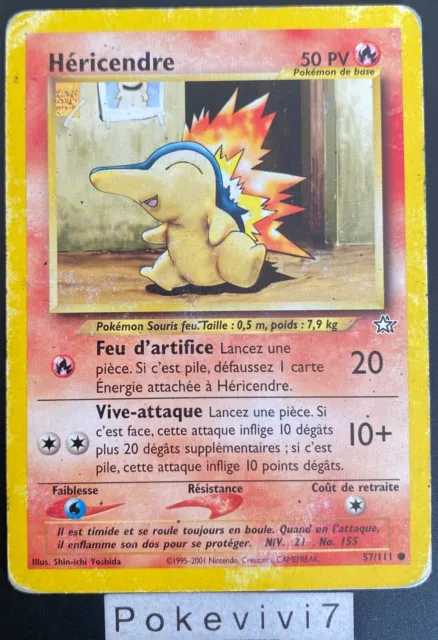 Pokemon Card HERICENDRE 57/111 Common NEO GENESIS Wizards FR USED