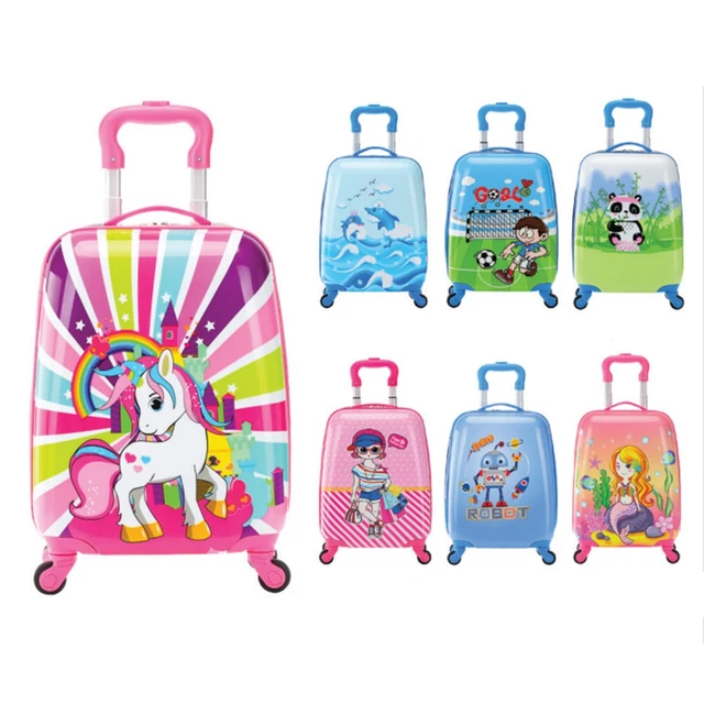 Tucci Hardside Carry-on Spinner Luggage for Kids - 18" Rolling Suitcase Trolley