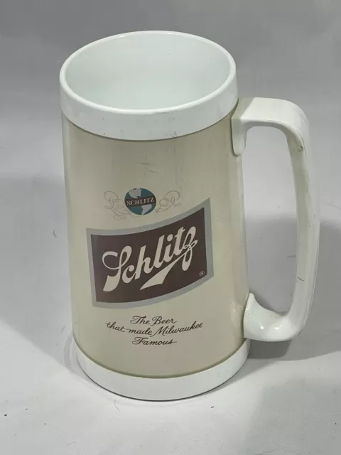 Vintage Old Milwaukee 16oz Thermo Serv Mug Schlitz Brewing 