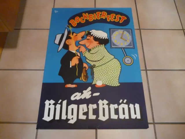 BilgerBräu Gottmadingen ah-BilgerBräu BOCKBIERFEST Original altes Bierplakat